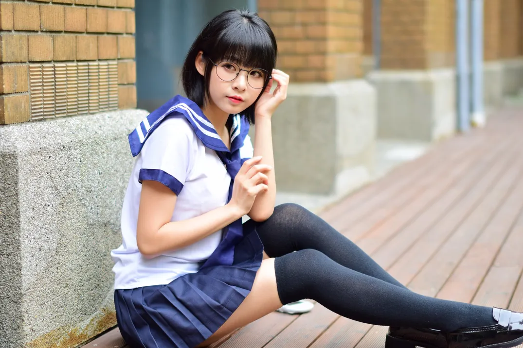 [Mzsock] NO.171 Hailin student uniform street photography#[73P]-73