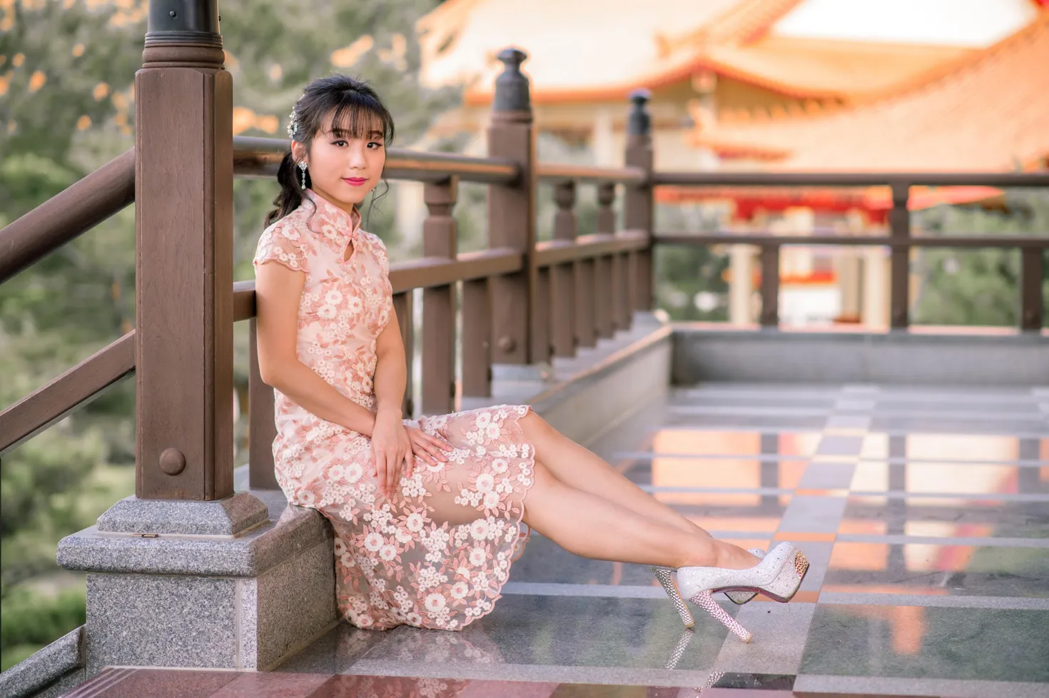 [Mzsock] NO.188 Yu Chen cheongsam high heels beautiful legs street photography#[88P]-66